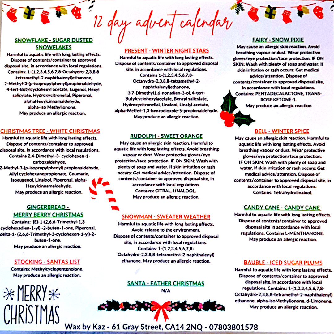 12 Day Wax Advent Calendar