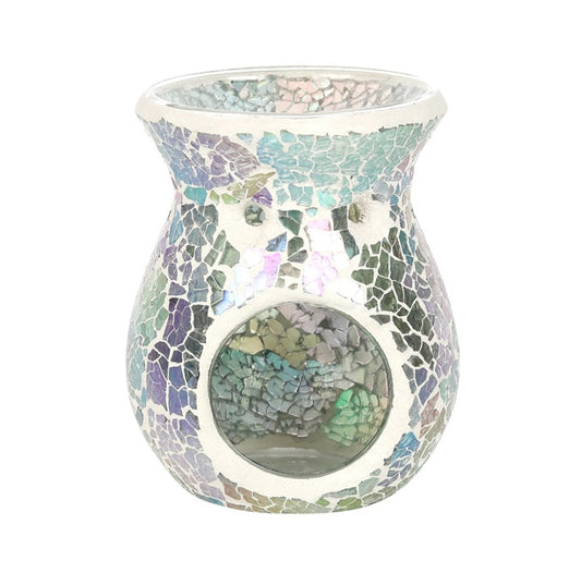Small Light Blue - Iridescent Crackle Glass Burner