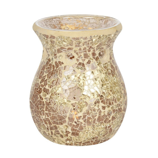 Small Gold Crackle Glass - Wax Melt Burner